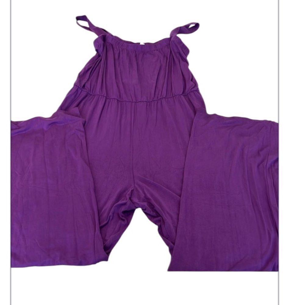 Anthony Originals szP2X purple adjustable button strap full length romper EUC